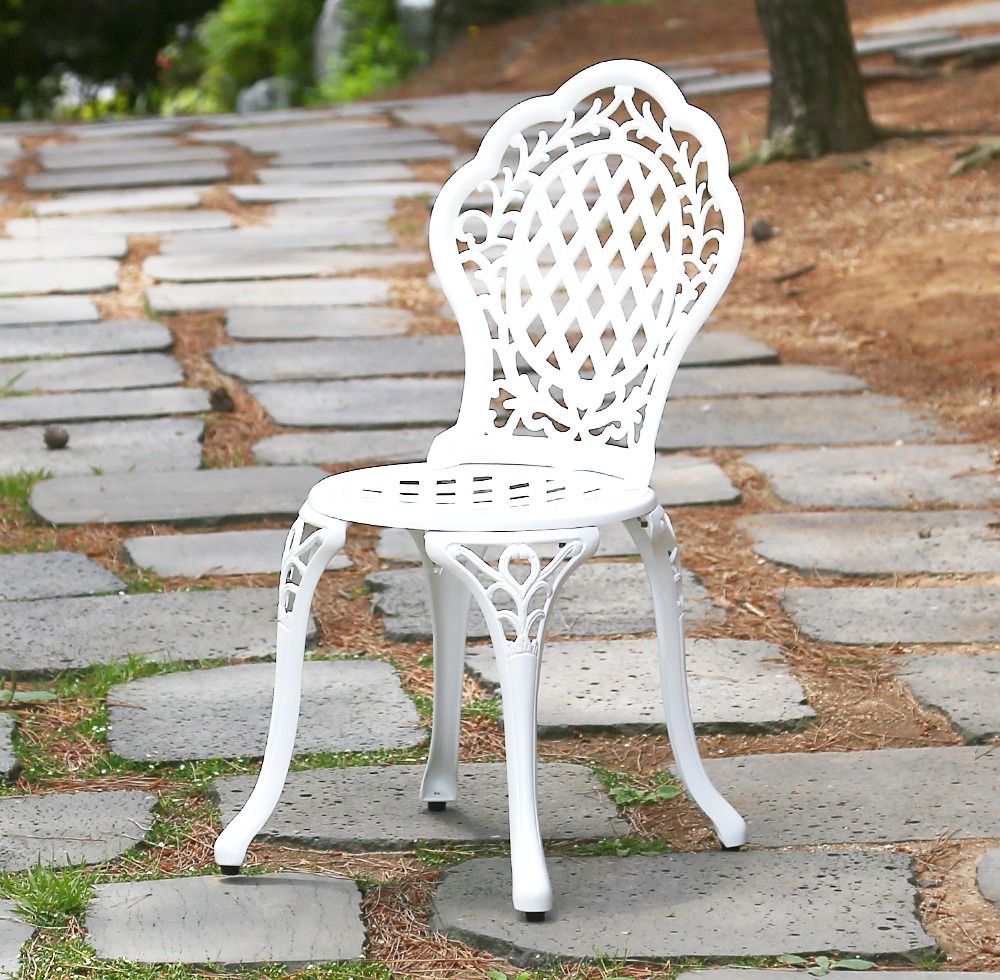 영가구라비앙 야외 카페 정원 인테리어 장미 알루미늄 주물 의자