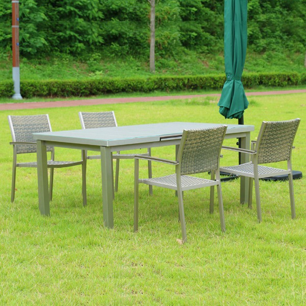 영가구플레임 테라스 카페 정원 알루미늄 야외 테이블 세트
