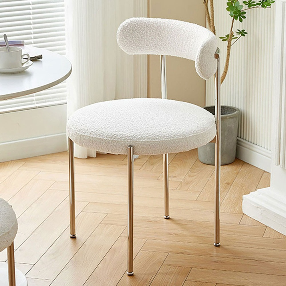 영가구[B급상품] 보프 양털 부클레 패브릭 디자인 인테리어 카페 의자