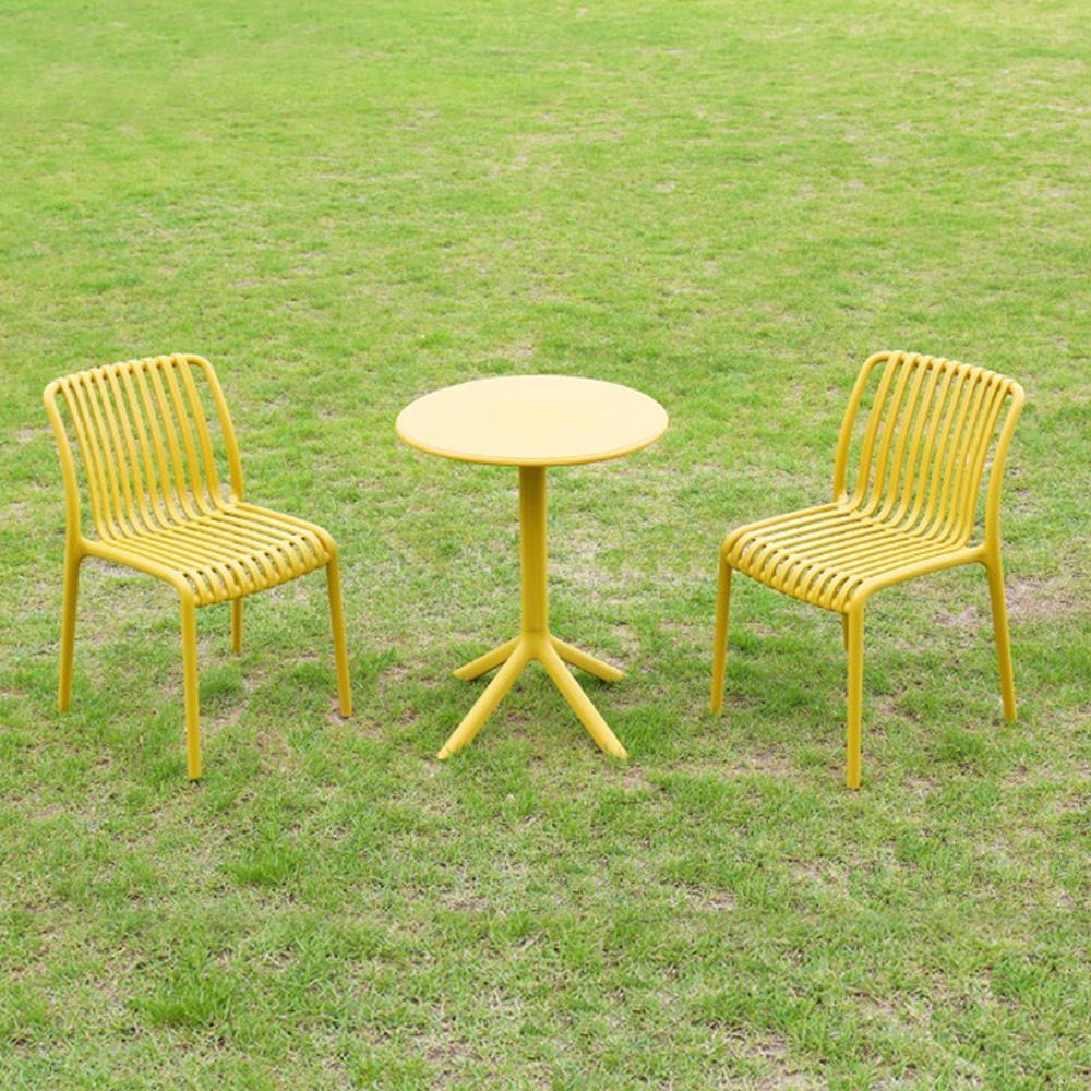 영가구펠코 테라스 정원 카페 플라스틱 2인 원형 야외 테이블 세트