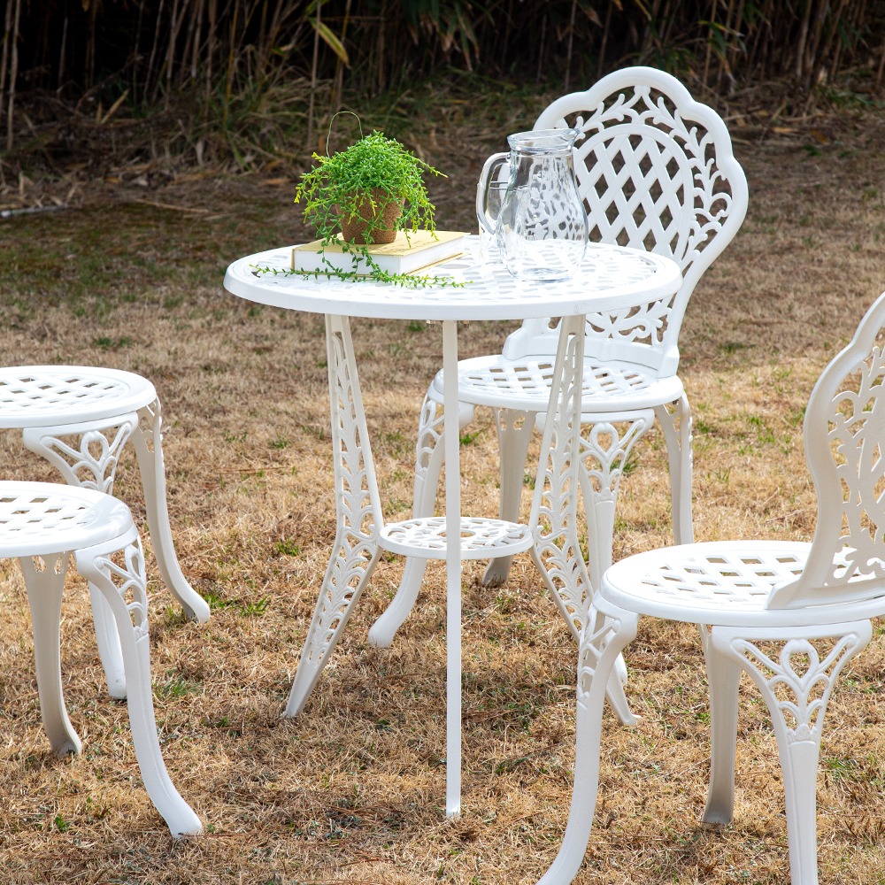 영가구라비앙 야외 카페 정원 인테리어 장미 알루미늄 주물 테이블