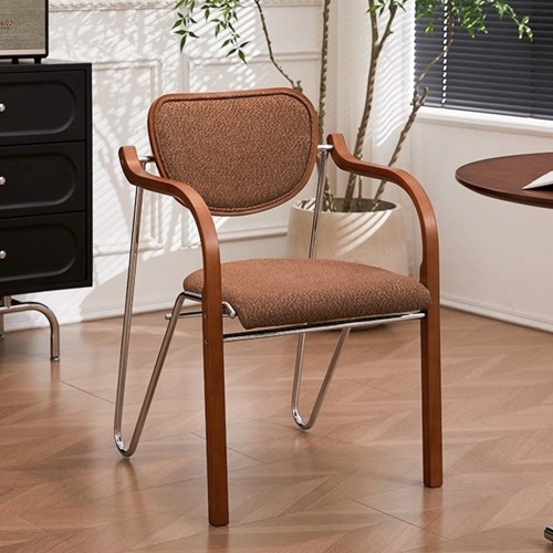 영가구켄트 빈티지 미드센추리 모던 원목 패브릭 철제 디자인 카페 의자