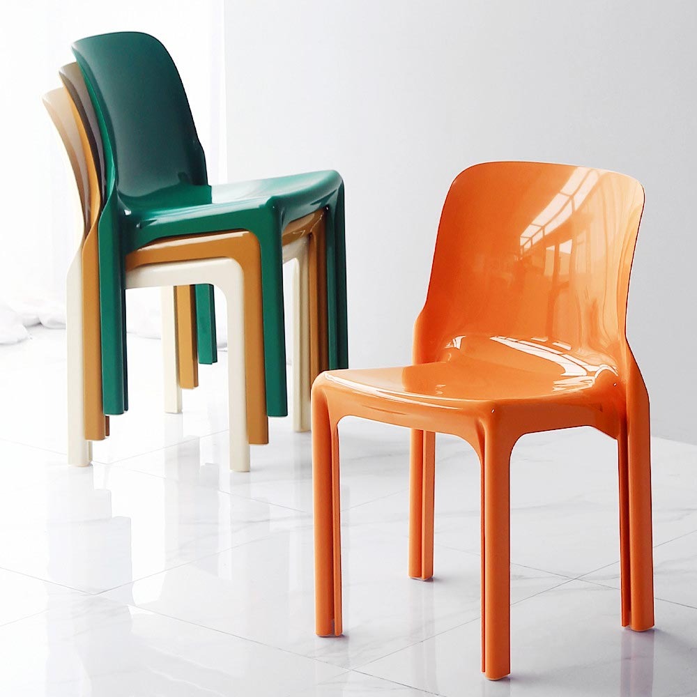 영가구[BOX 단위] 픽 모비 셀레네 카페의자 플라스틱 미드센추리 모던 디자인 의자